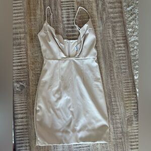 Faux leather mini dress. Size S.
